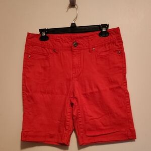 Faded Glory Women's Vibrant Red Bermudas